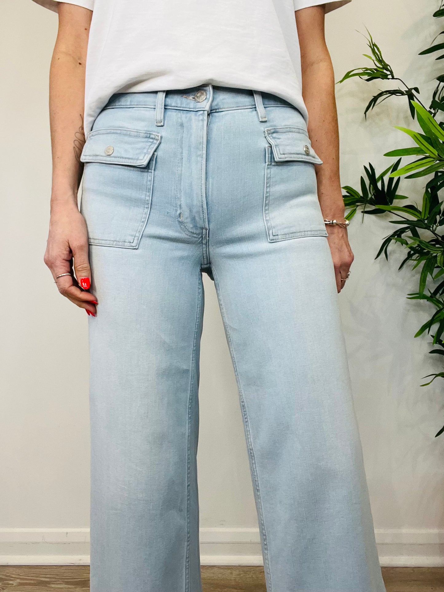 70s Patch Pocket Jeans - Size 27