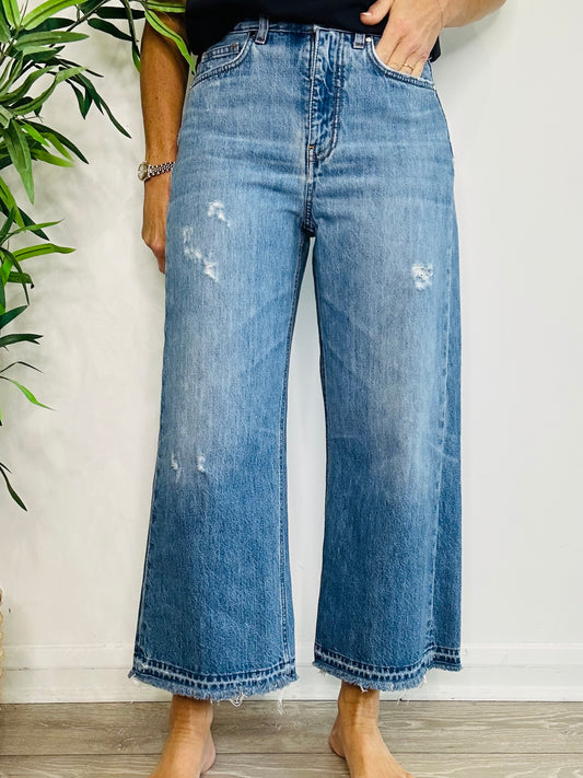 Distressed Cropped Jeans - Size 25