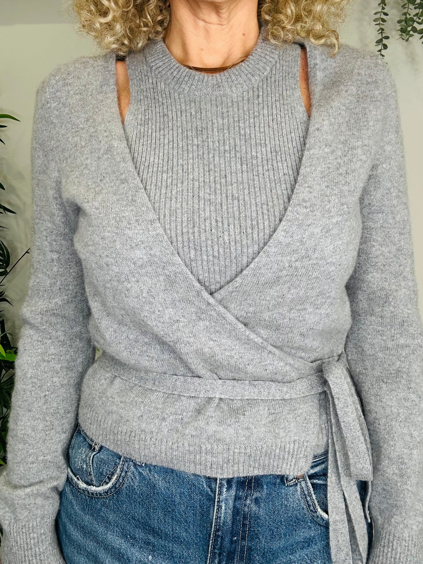 Cashmere Wrap Cardigan - Size M