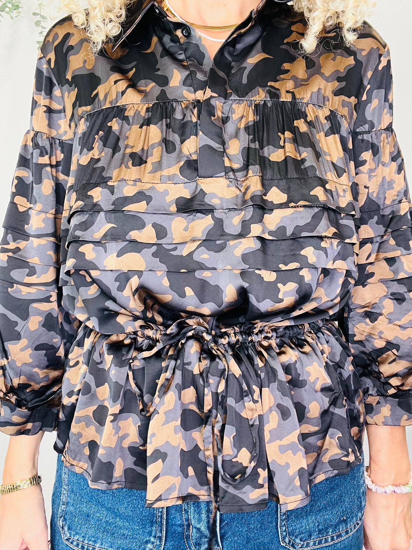 Camo Blouse - Size 38