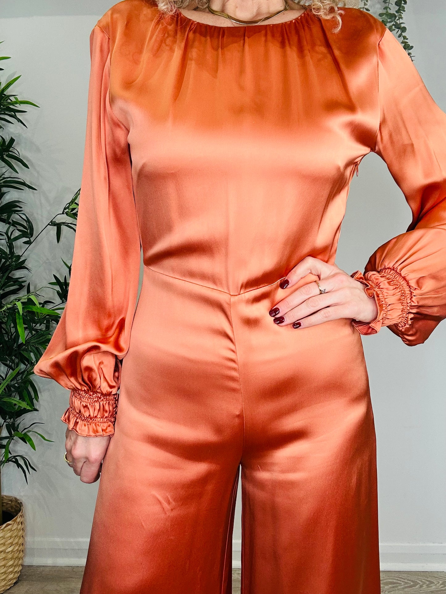 Satin Jumpsuit - Size 40