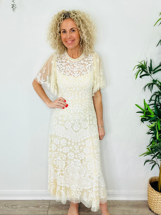 Sequinned Midi Dress - Size 12