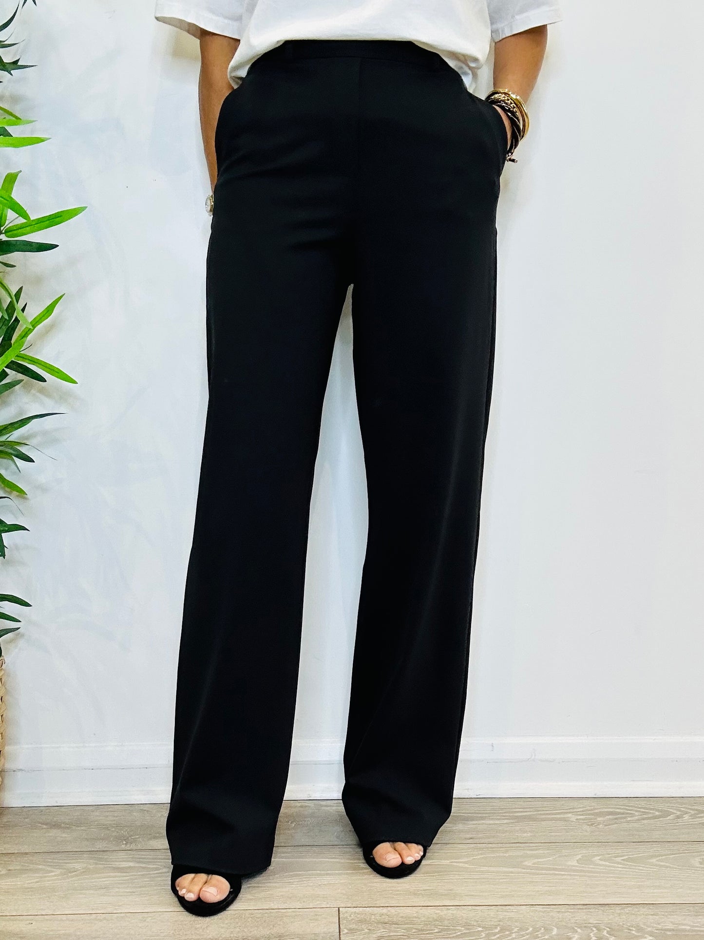 Wide Leg Trousers - Size S