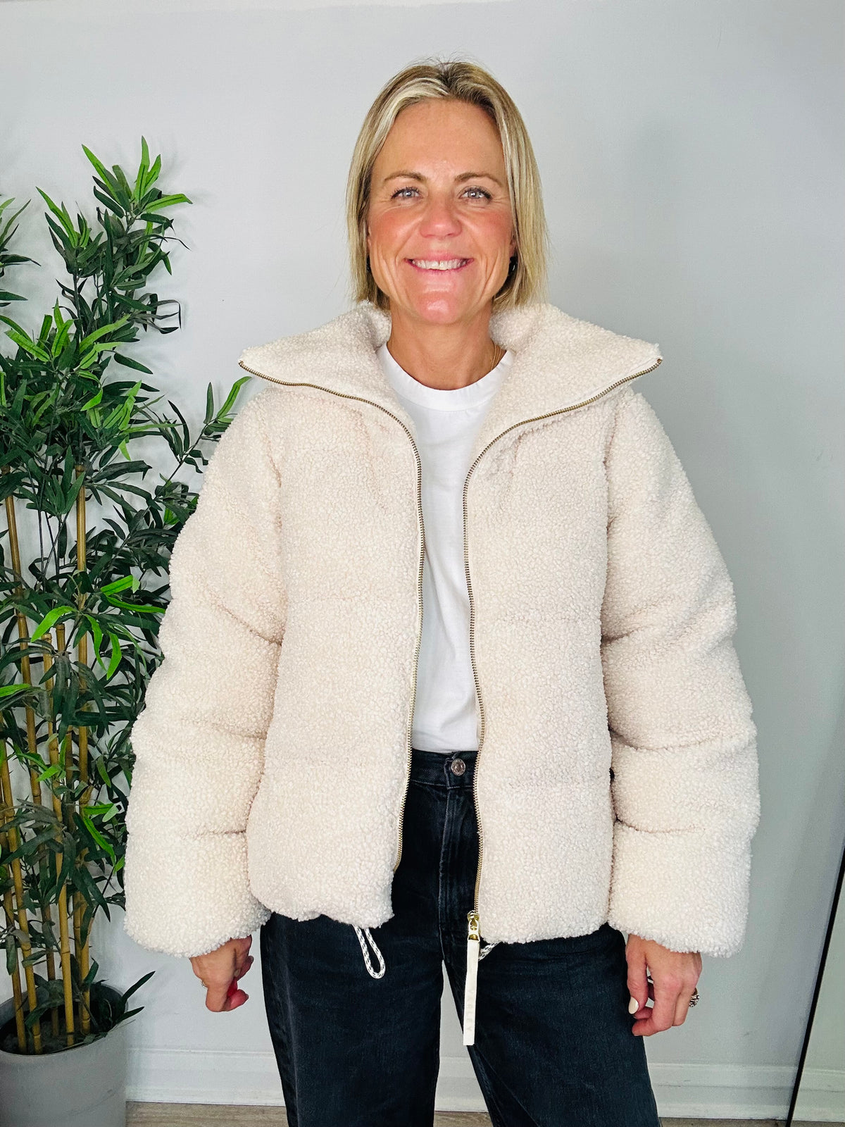 Wilkins Sherpa Puffer Jacket - Size S