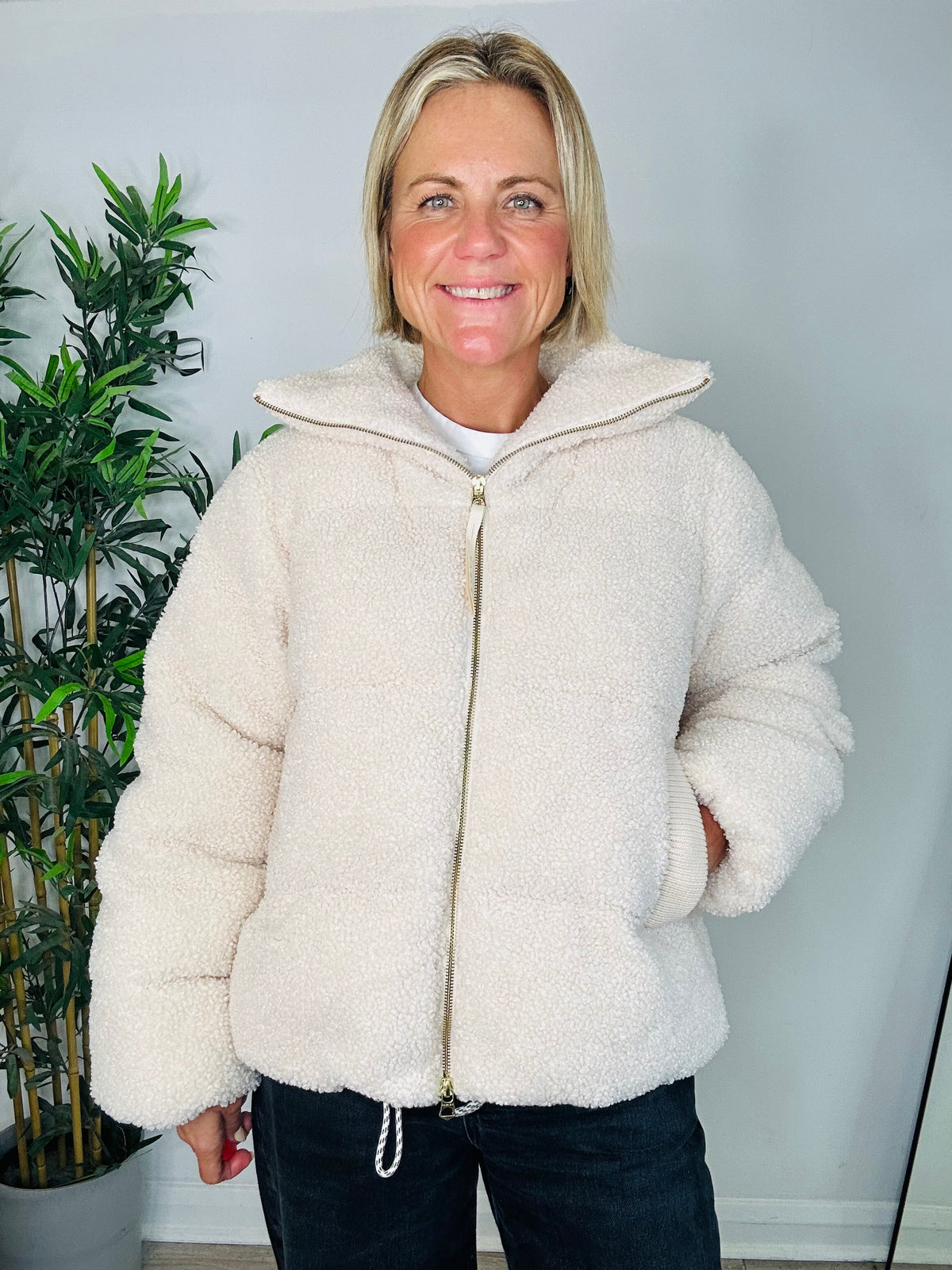 Wilkins Sherpa Puffer Jacket - Size S