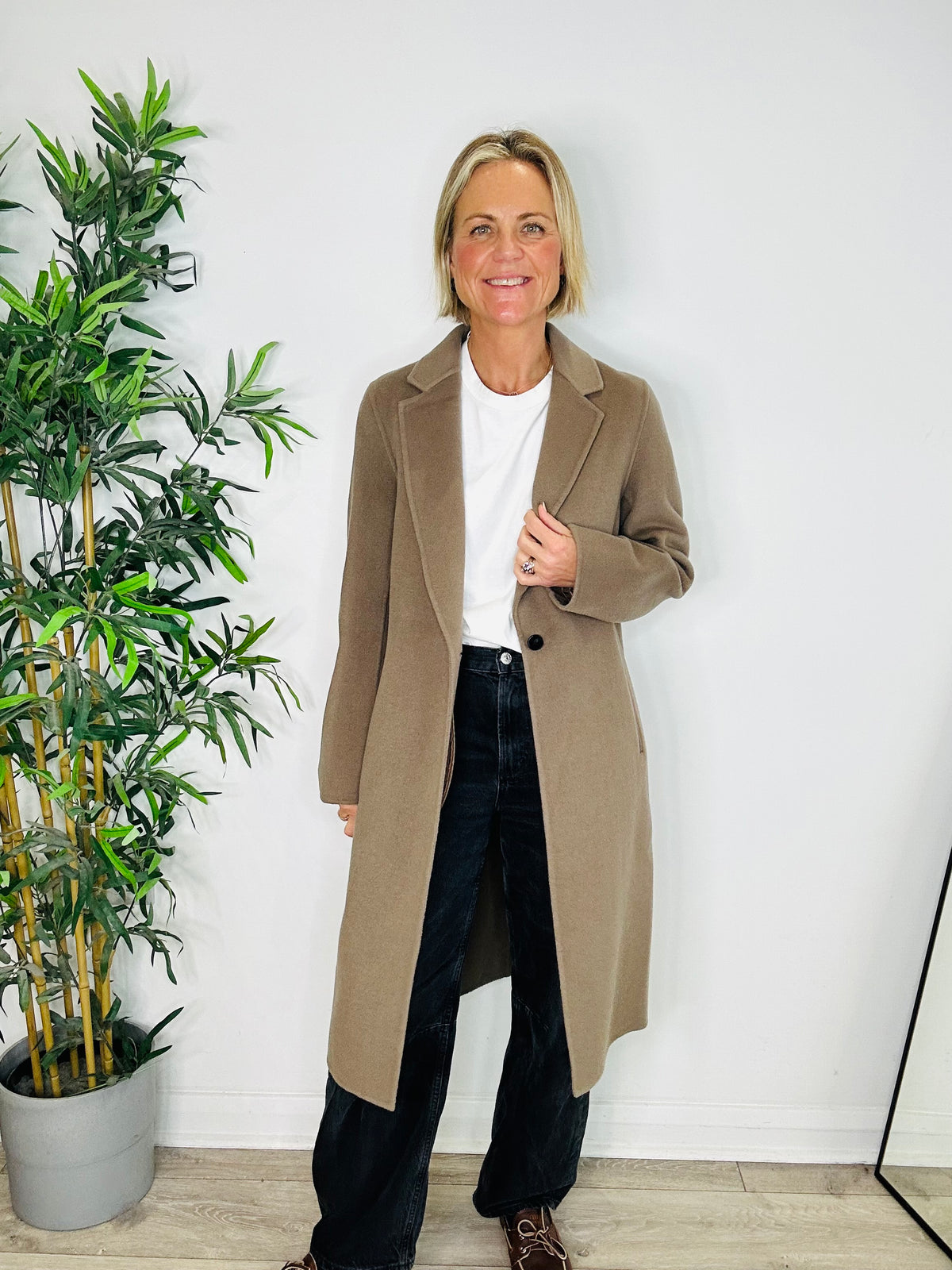 Brushed Wool Coat - Size 8