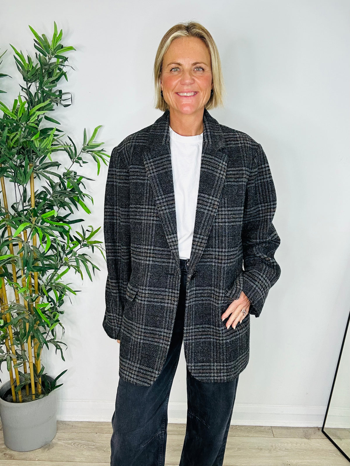 Gesina Check Jacket - Size 42