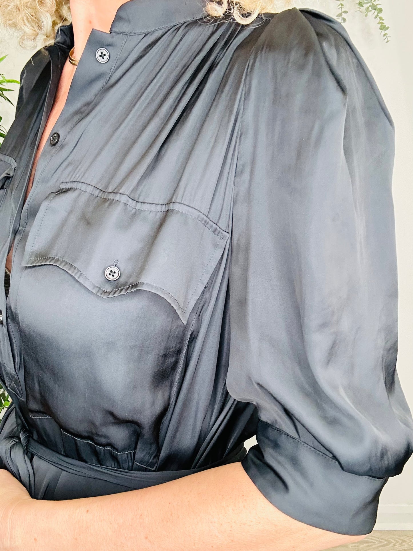 Satin Maxi Dress - Size S