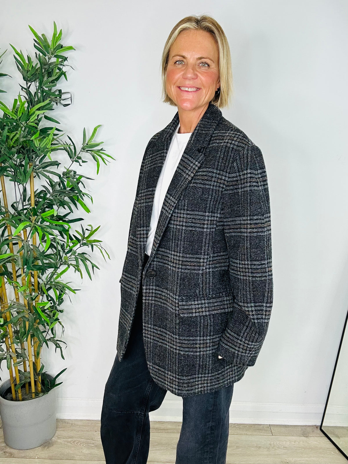 Gesina Check Jacket - Size 42
