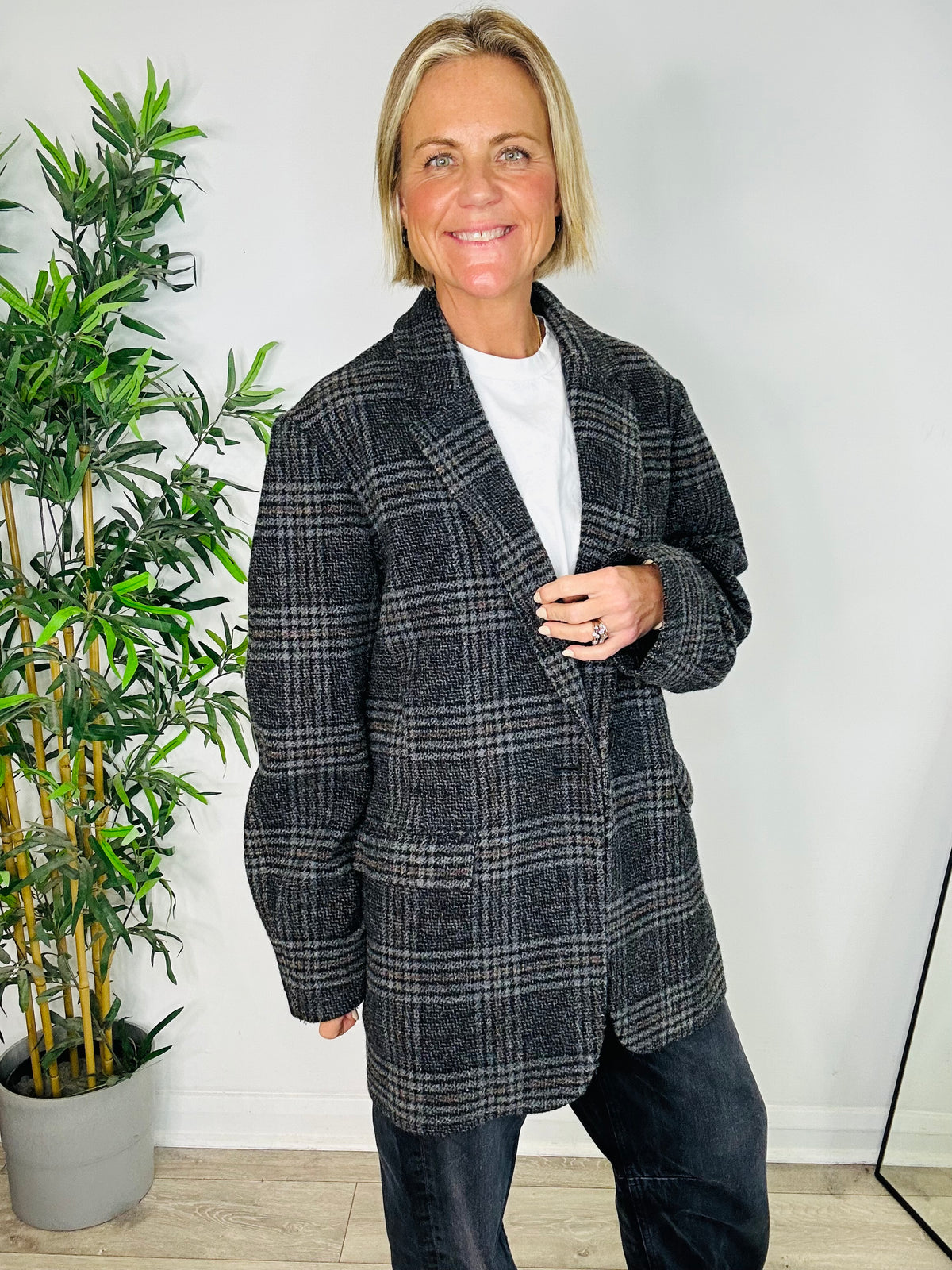 Gesina Check Jacket - Size 42