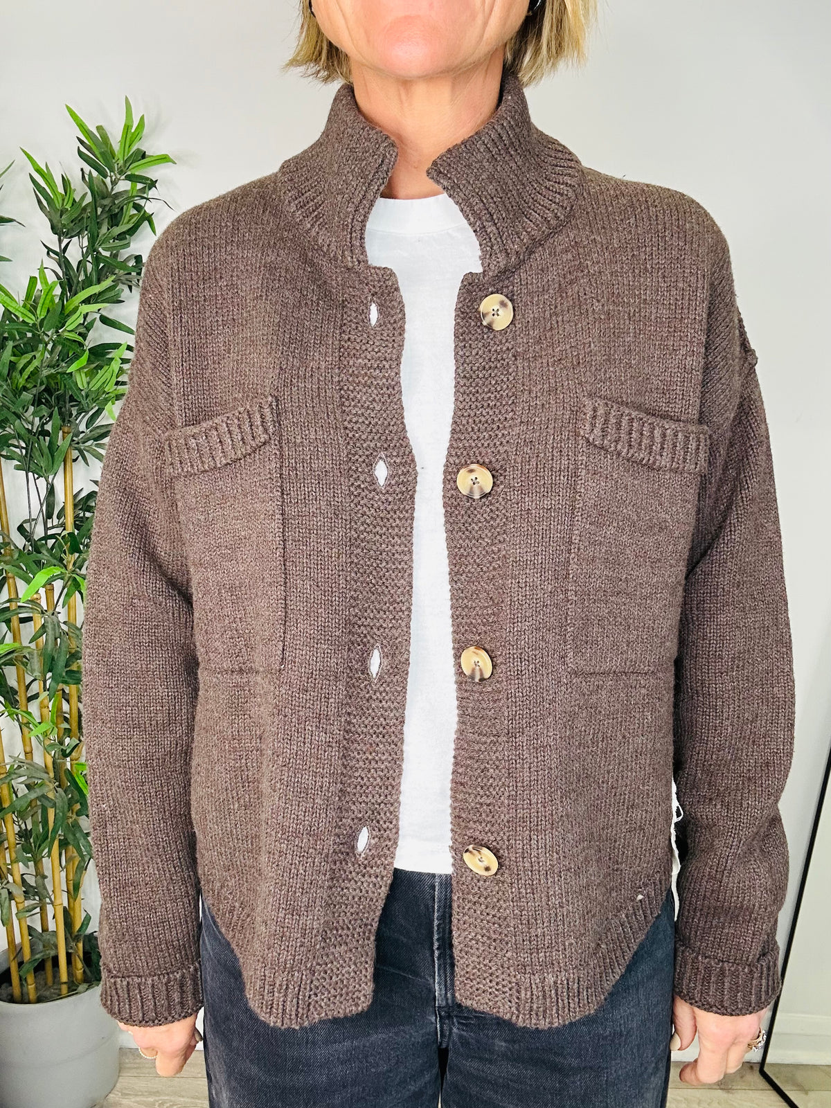 Chunky Knit Cardigan - Size XS