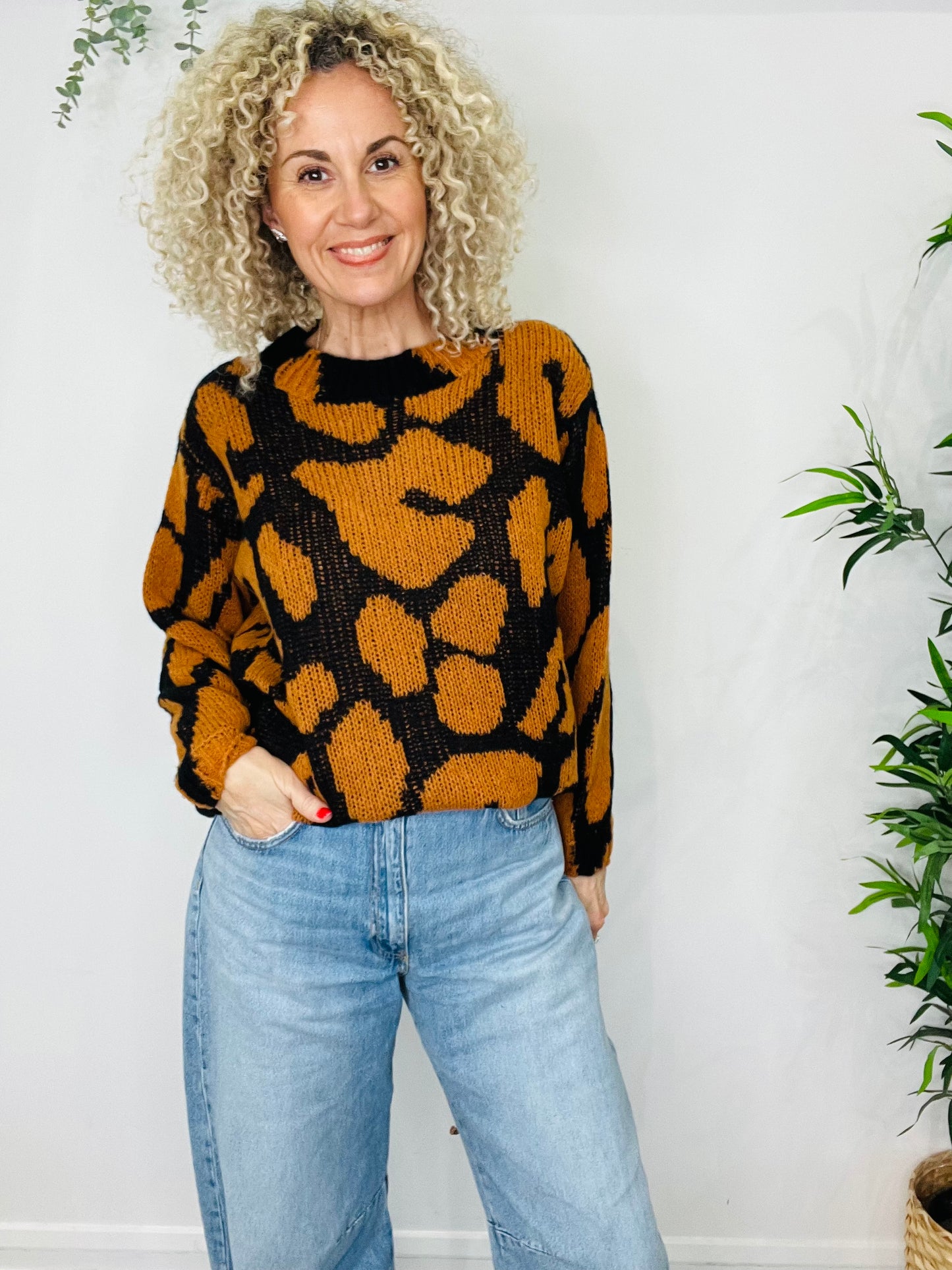 Animal Print Jumper - Size 44IT