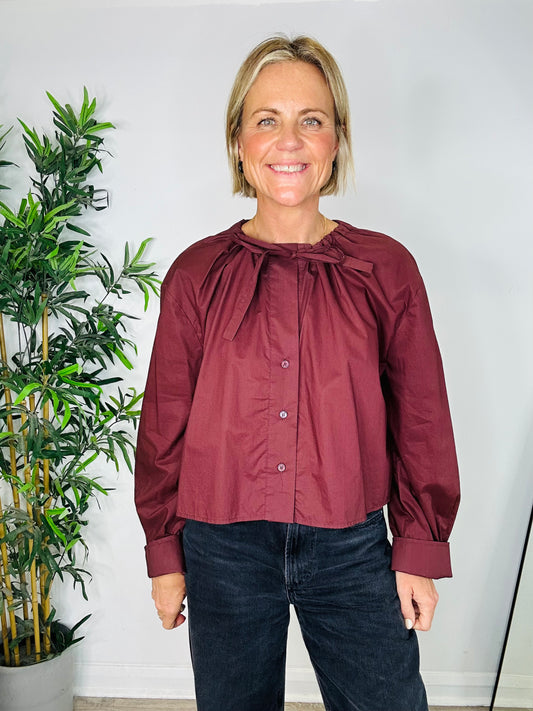 Cropped Cotton Shirt - Size 34