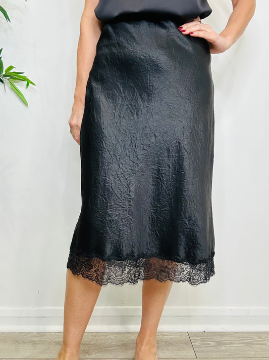 Crinkle Satin Skirt - Size S