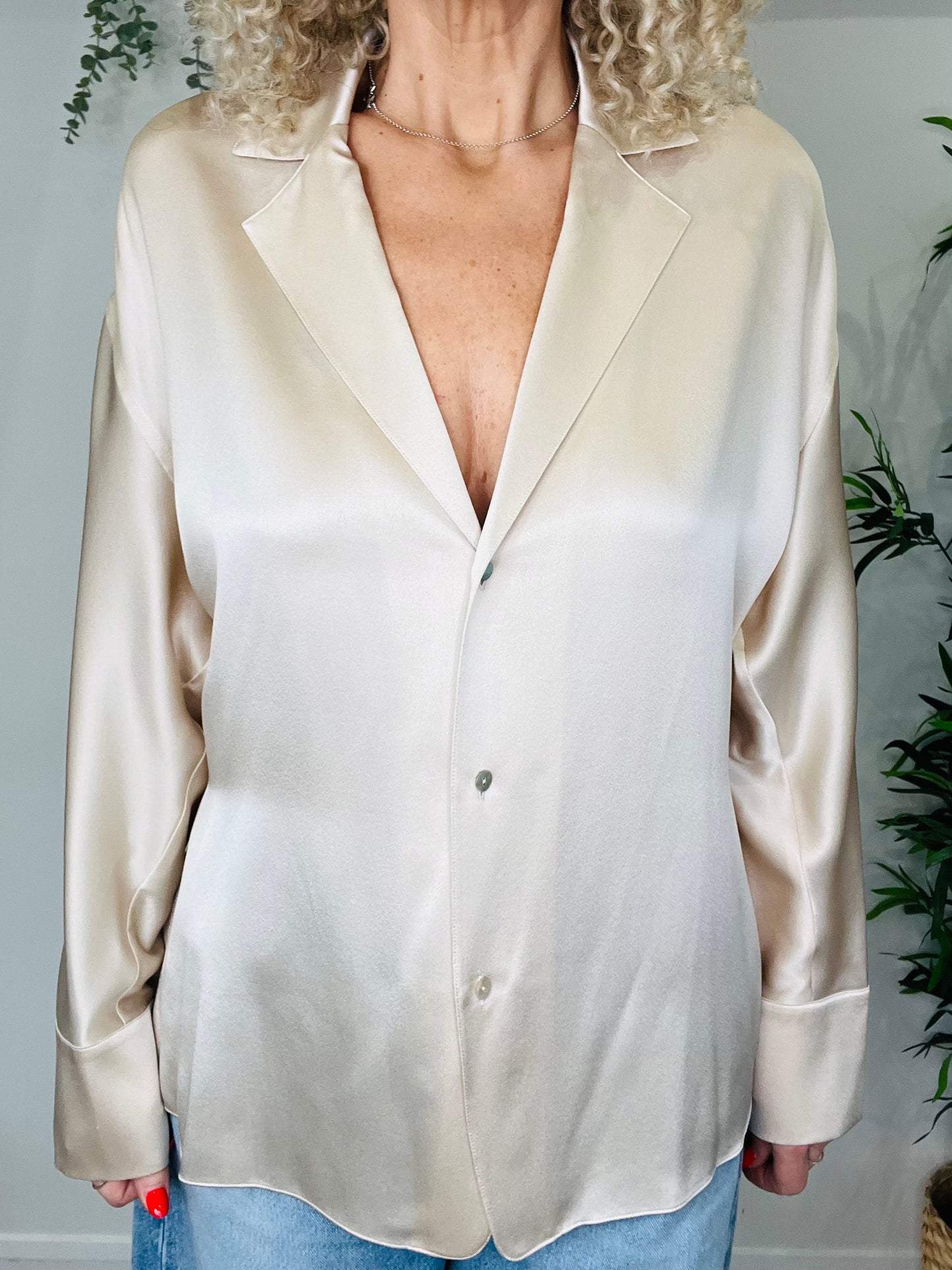 Satin Shirt - Size L