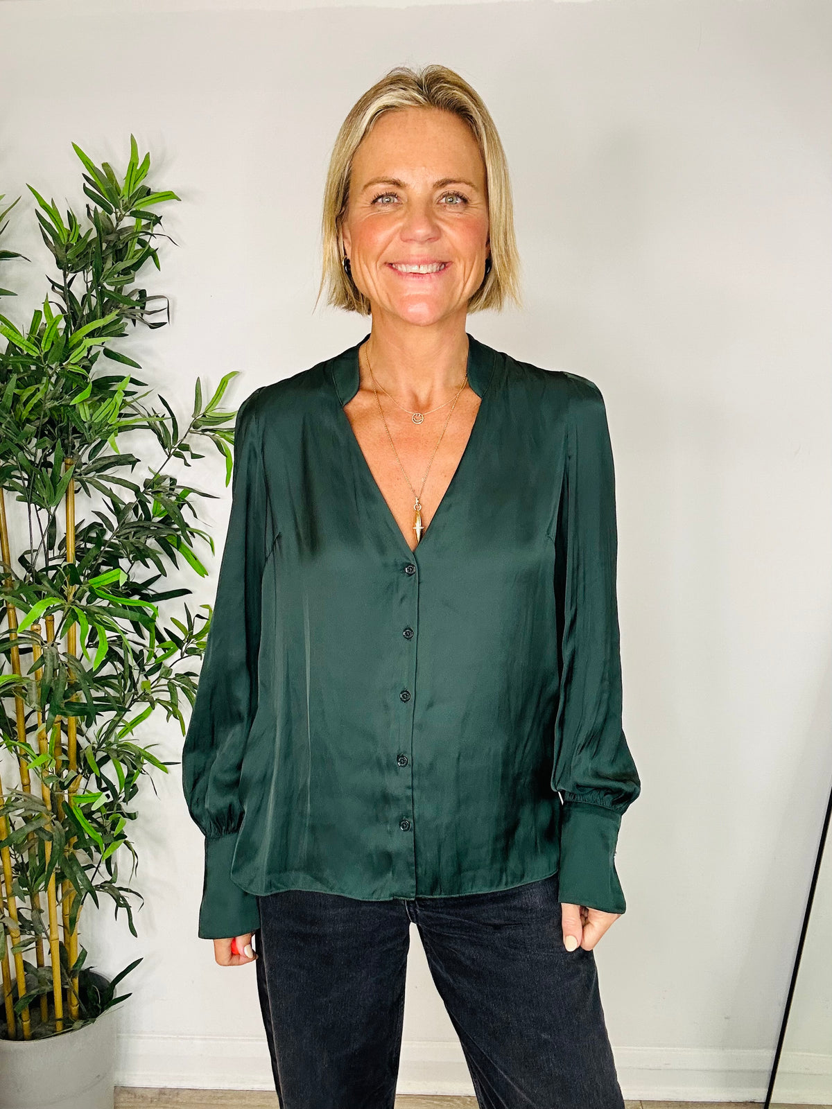 Satin Shirt - Size M