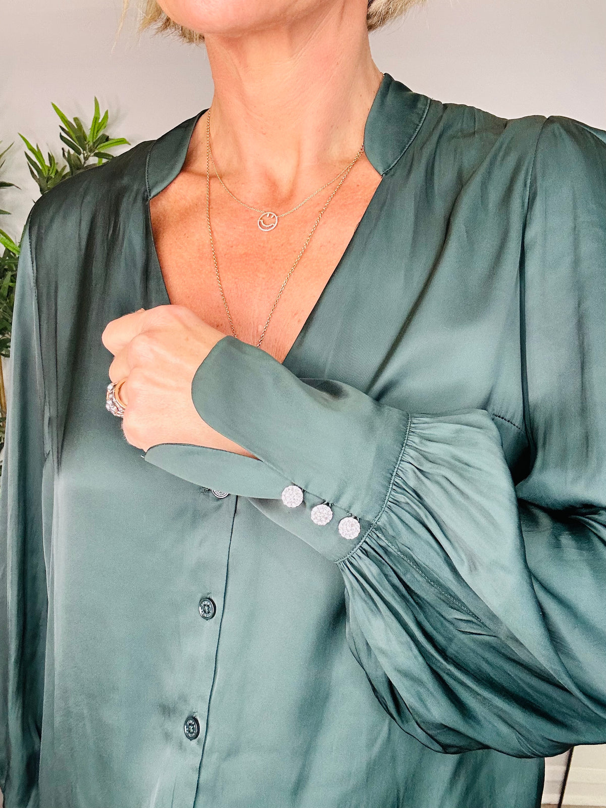 Satin Shirt - Size M