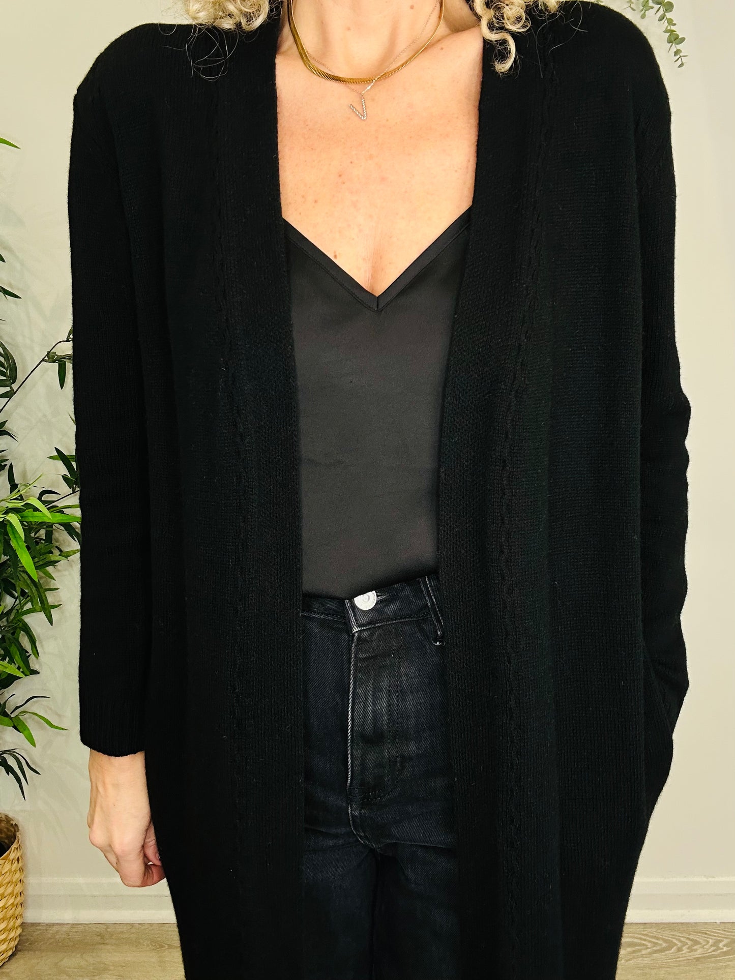 Knitted Maxi Cardigan - Size S