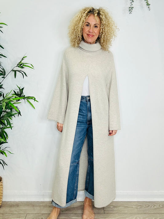 Split Front Jumper Dress - Size S