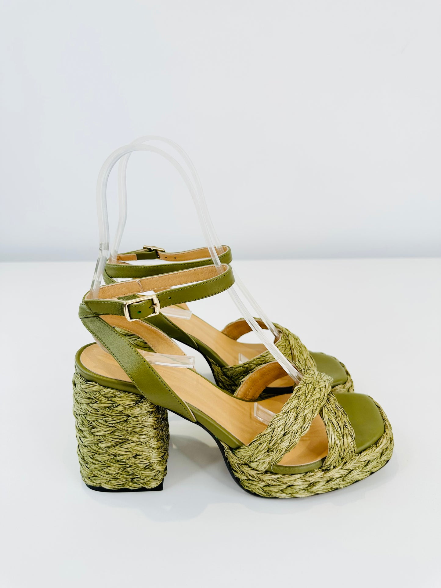 Valeriette Raffia Sandals - Size 38