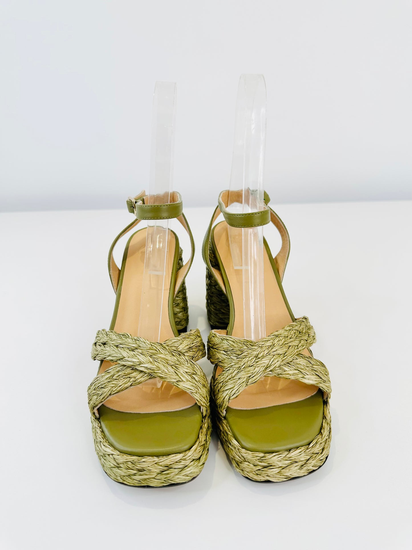 Valeriette Raffia Sandals - Size 38