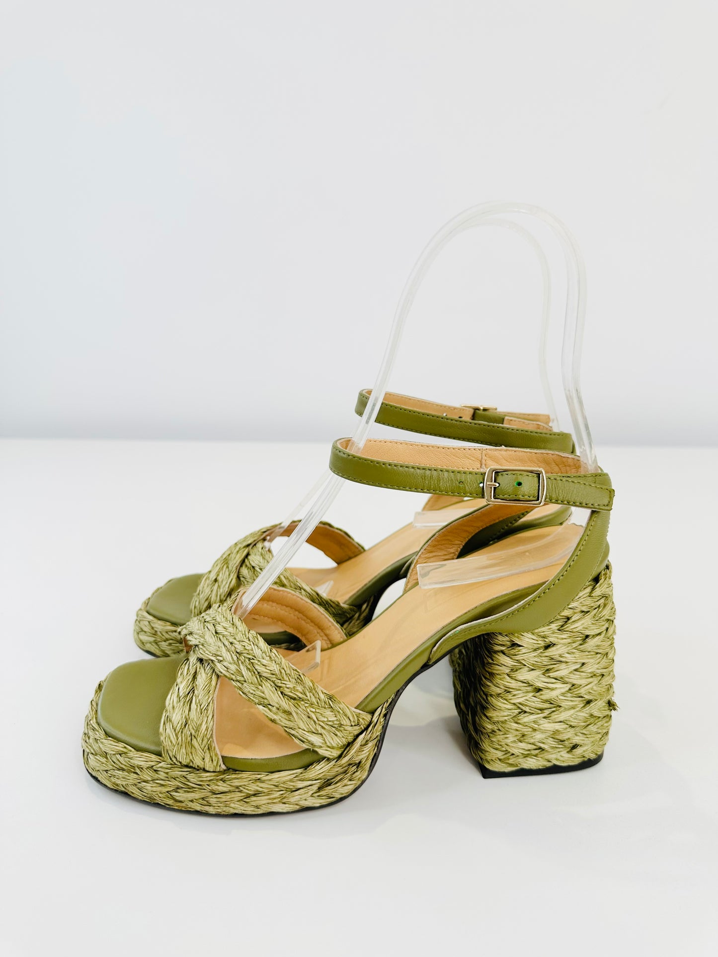 Valeriette Raffia Sandals - Size 38