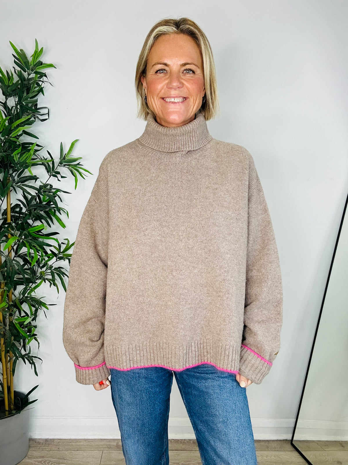 Wool Roll-Neck Jumper - Size L