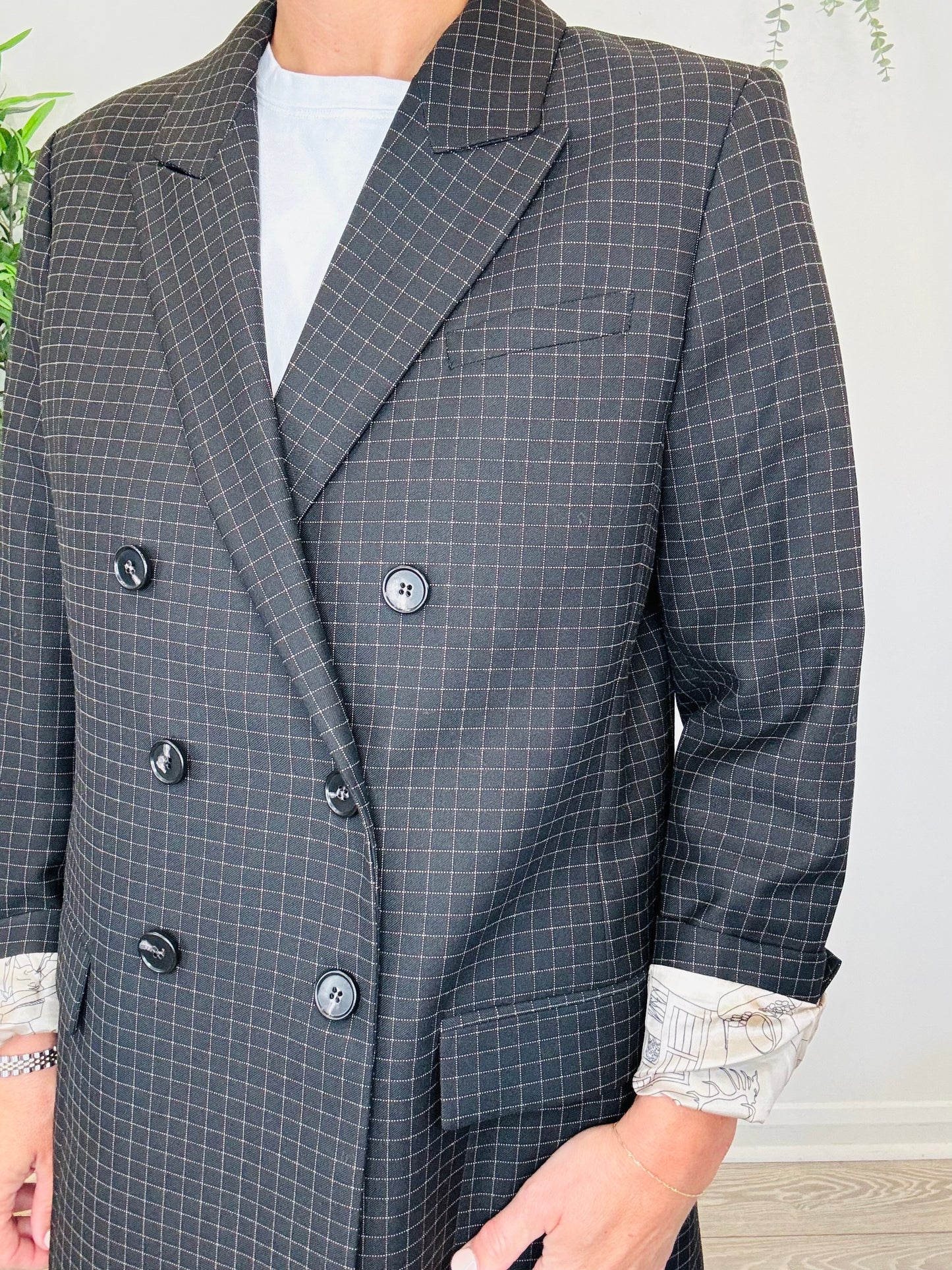 Check Trouser Suit - Size 34