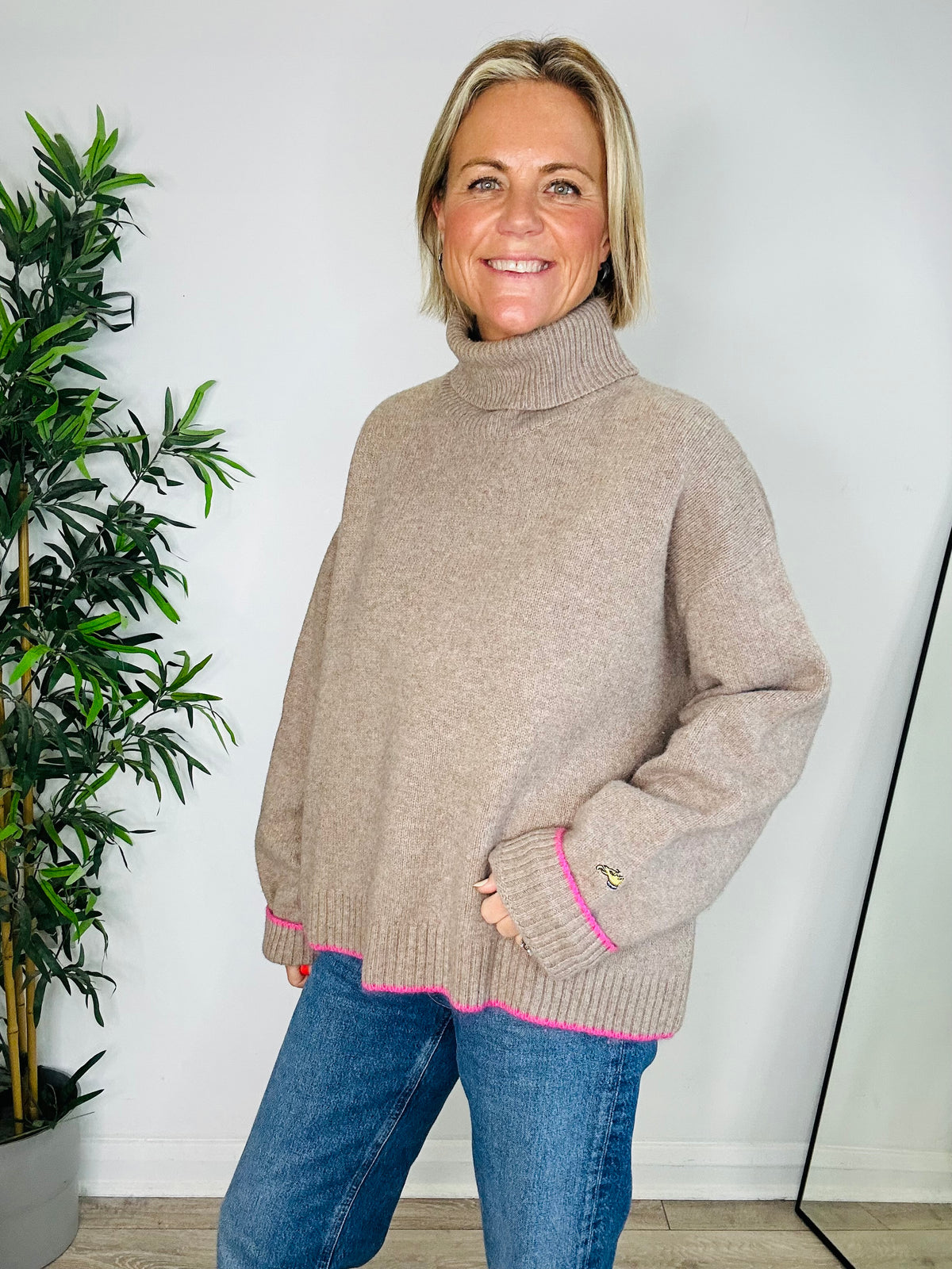 Wool Roll-Neck Jumper - Size L