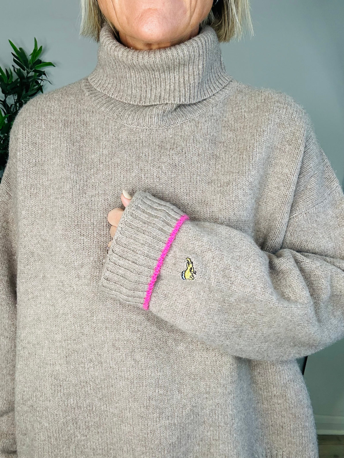 Wool Roll-Neck Jumper - Size L