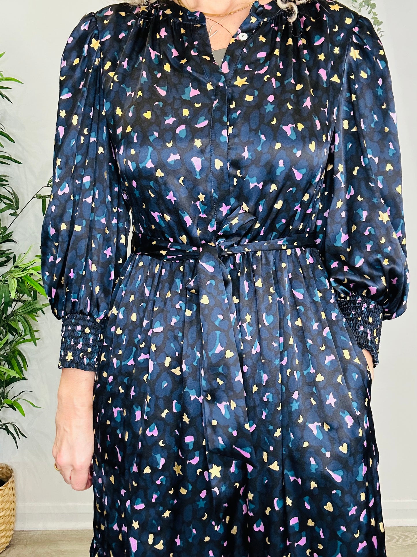 Silk Leopard Print Dress - Size 3