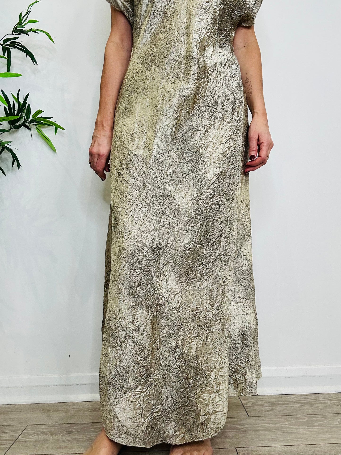 Crinkle Maxi Dress - Size S