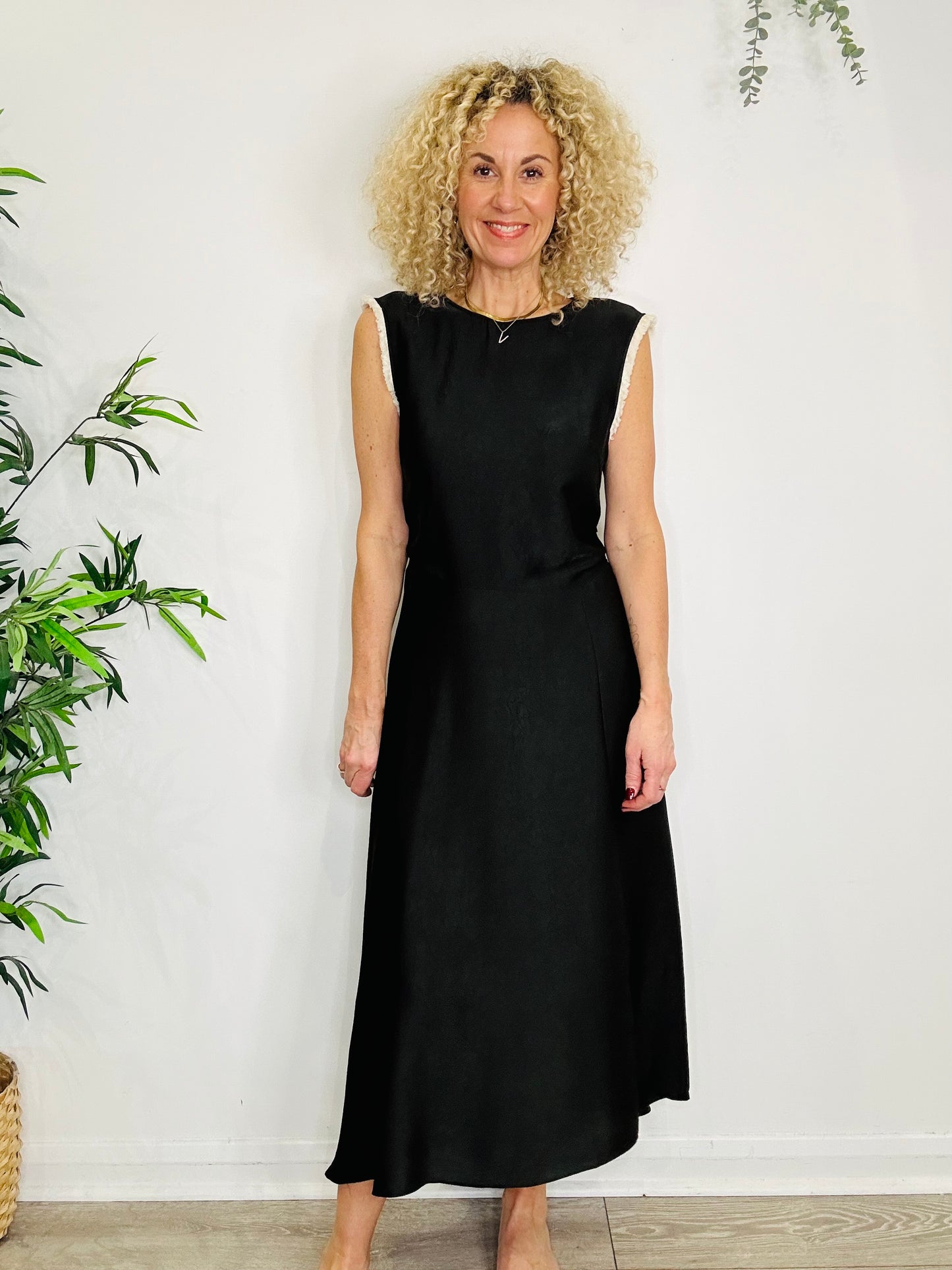 Satin Maxi Dress - Size 40