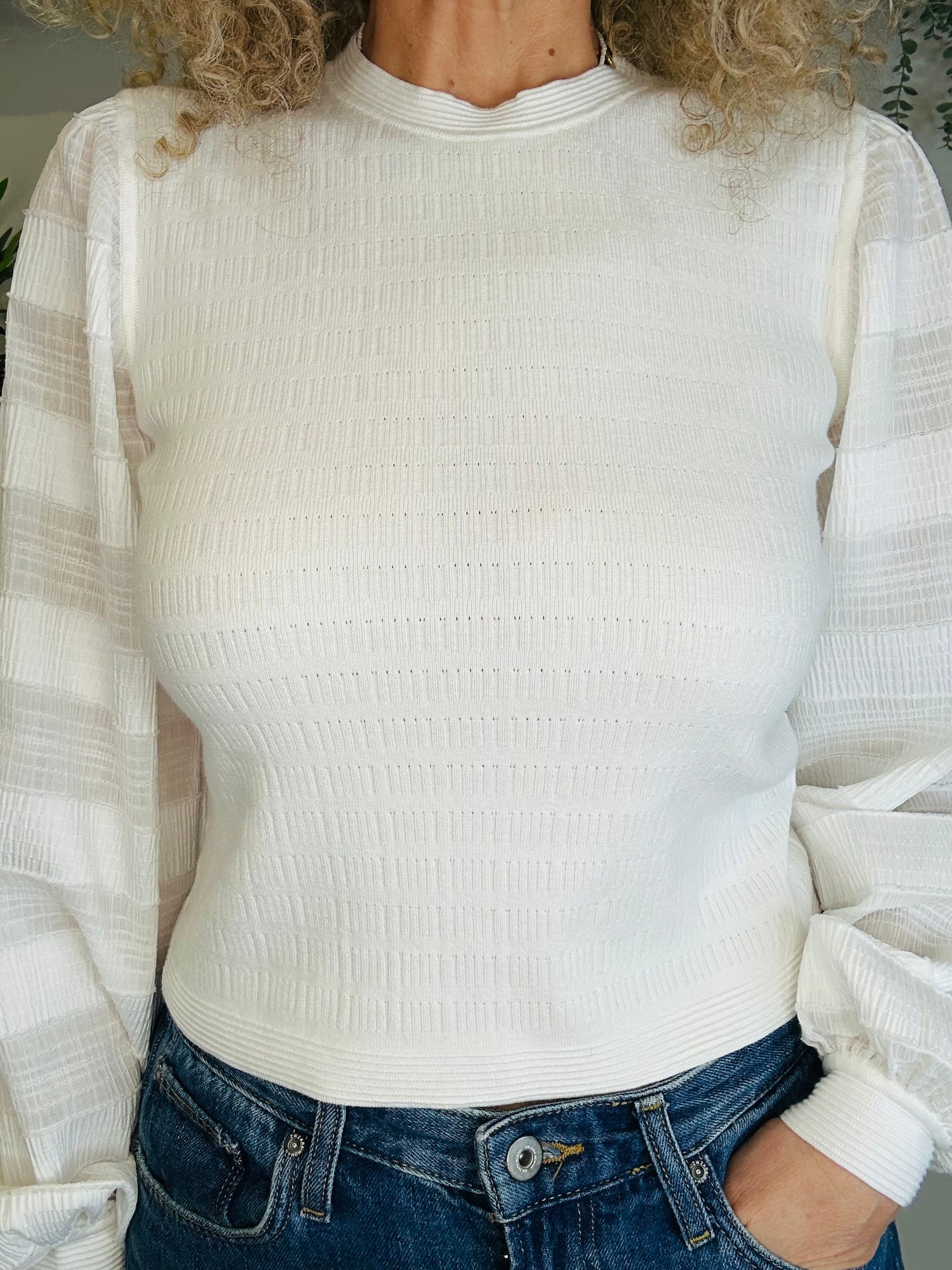 Puff Sleeve Top - Size M