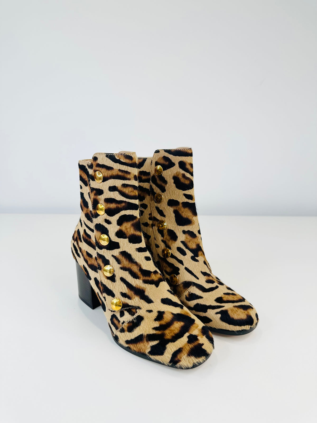 Marylebone Leopard Print Boots - Size 37