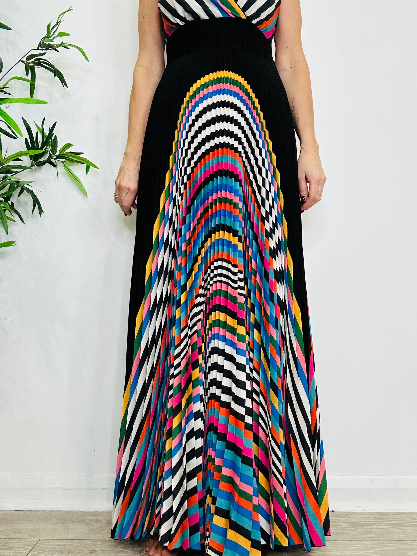 Pleated Maxi Dress - Size M