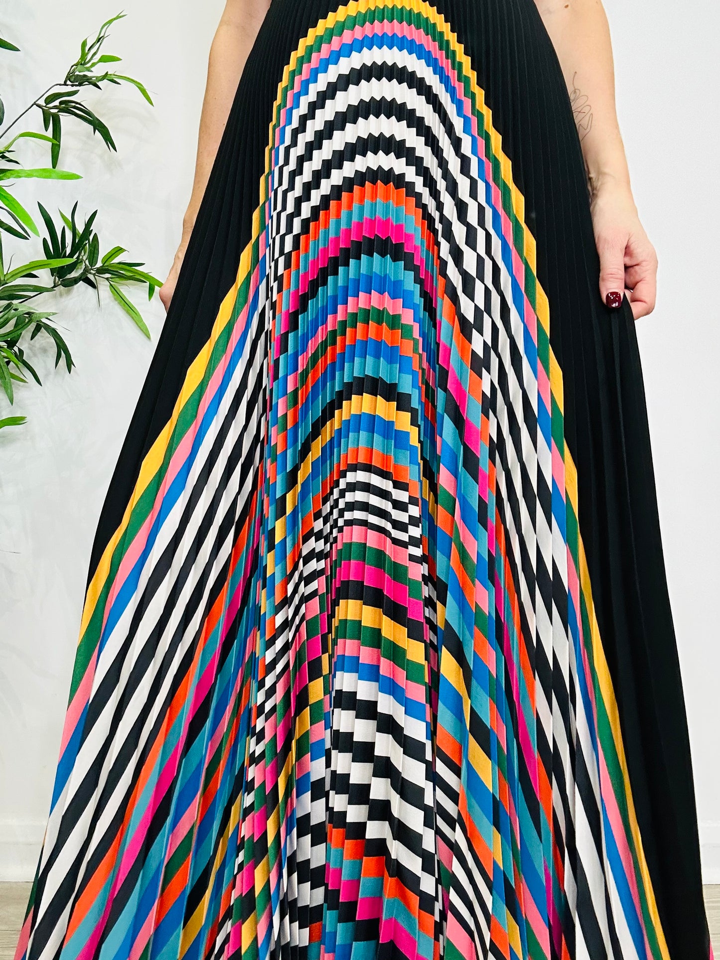 Pleated Maxi Dress - Size M
