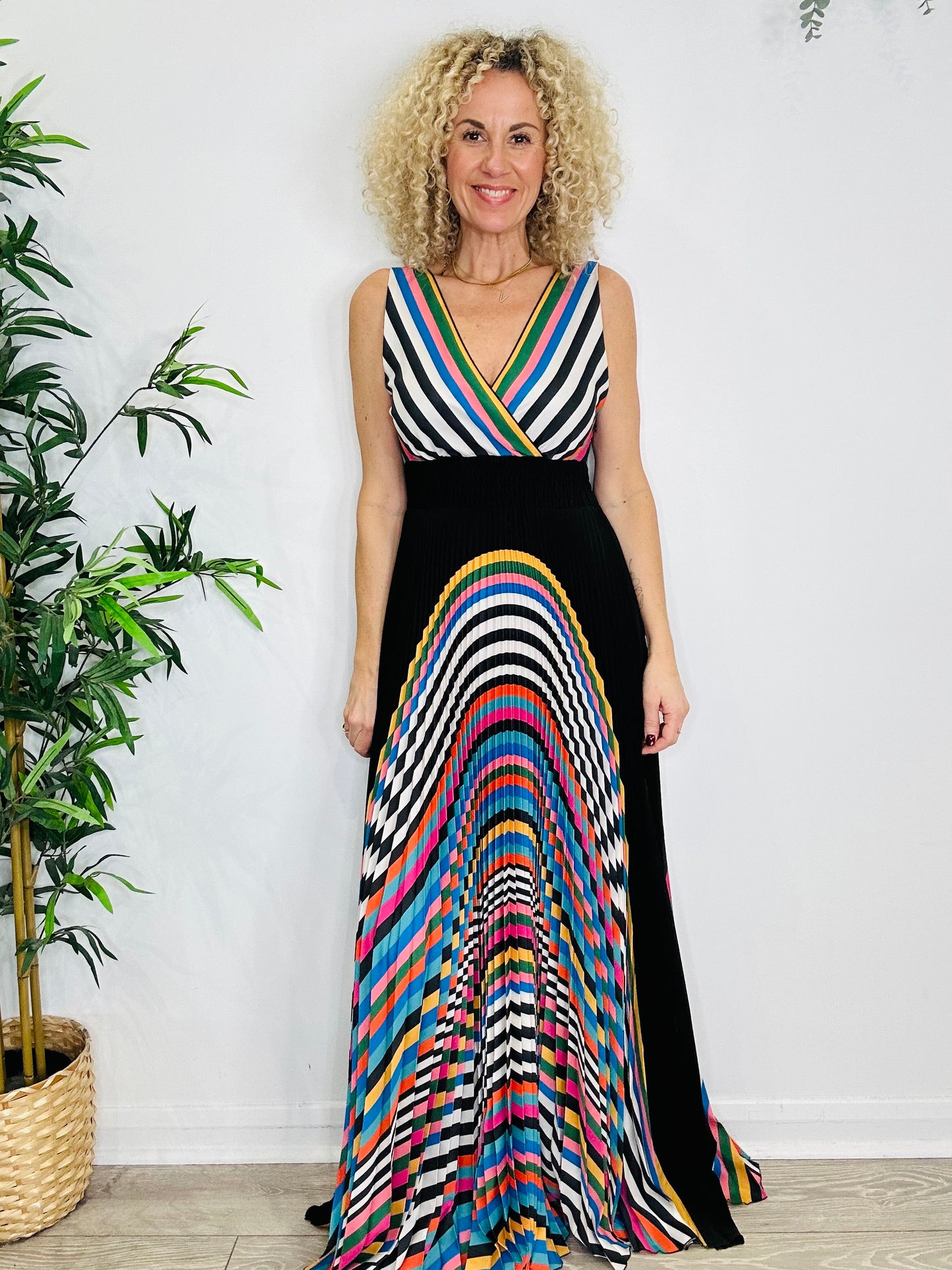 Pleated Maxi Dress - Size M