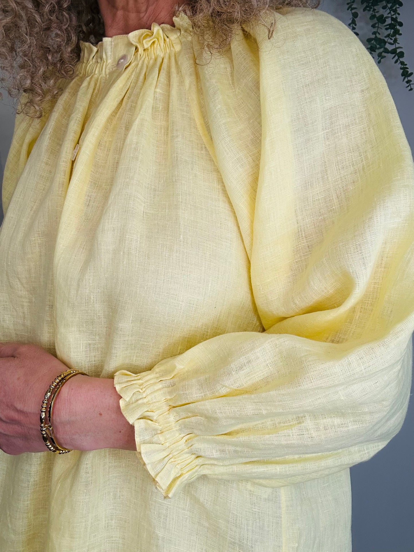 Linen Midi Dress - Size 1