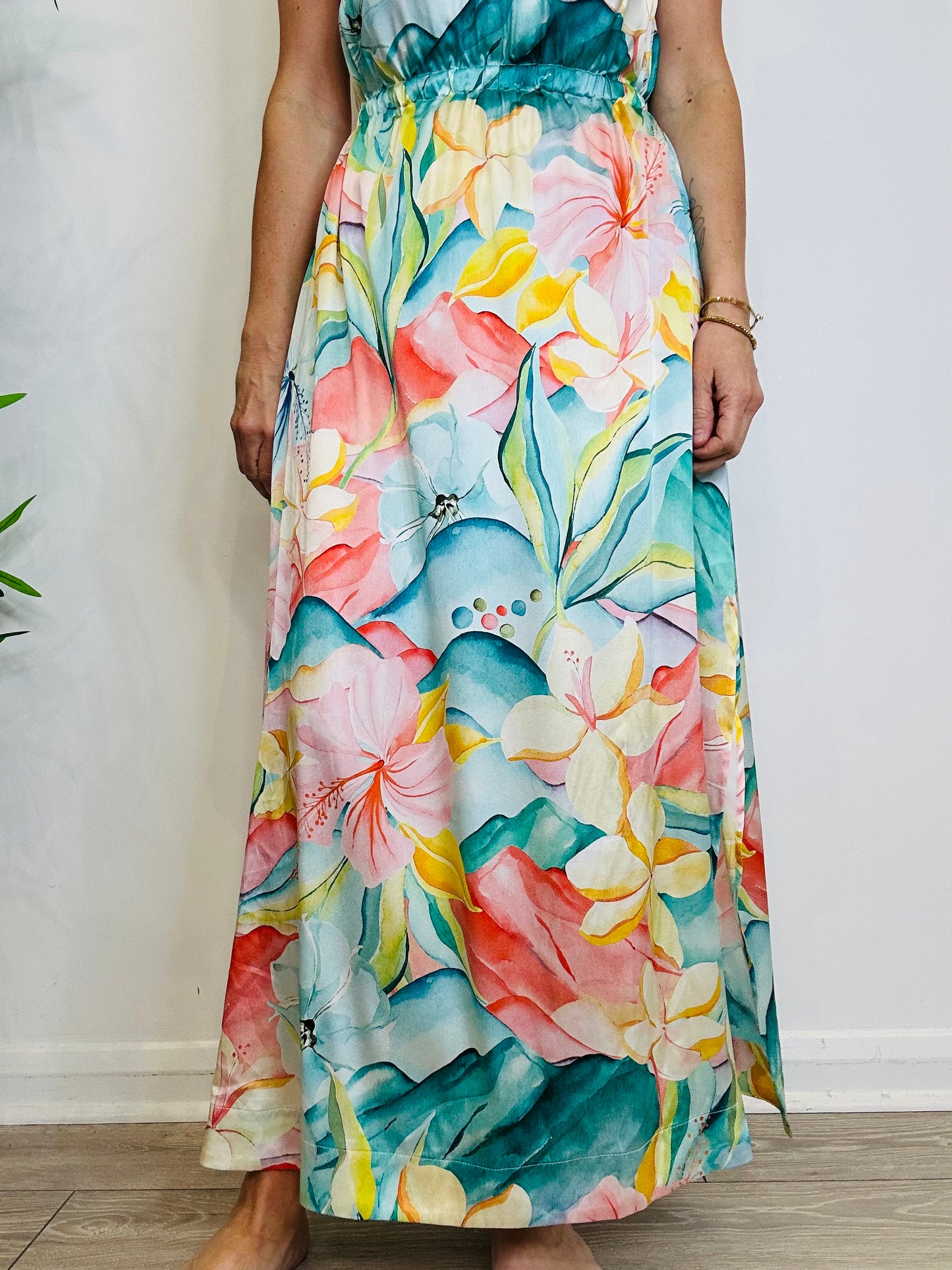 Silk Halterneck Dress - Size S