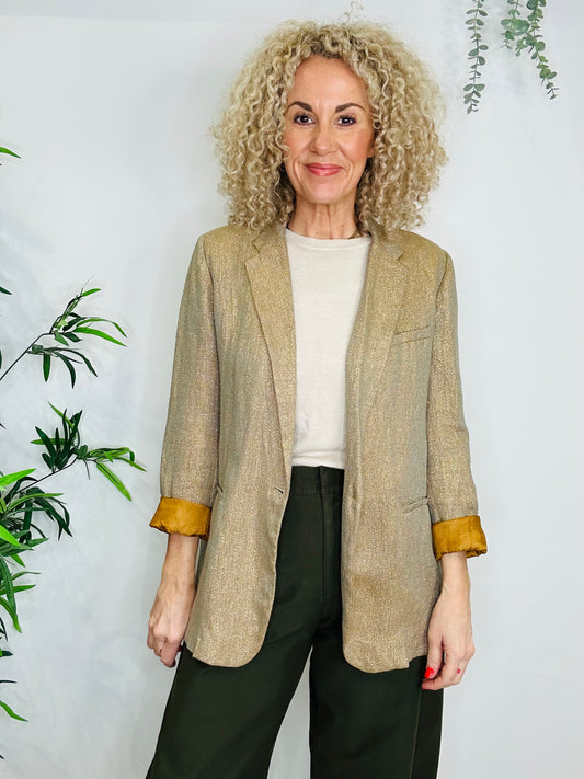 Sparkly Linen Blazer - Size 3