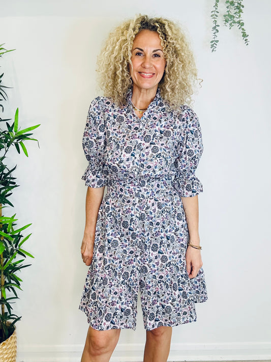 Floral Cotton Dress - Size M