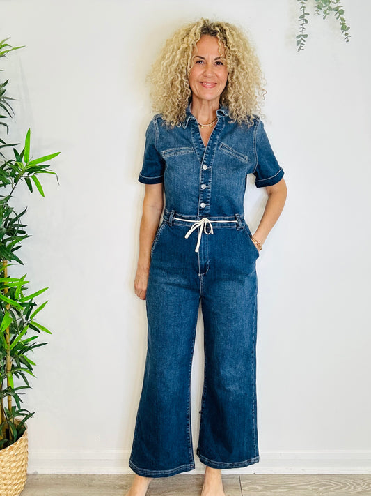 Carly Denim Jumpsuit - Size 12