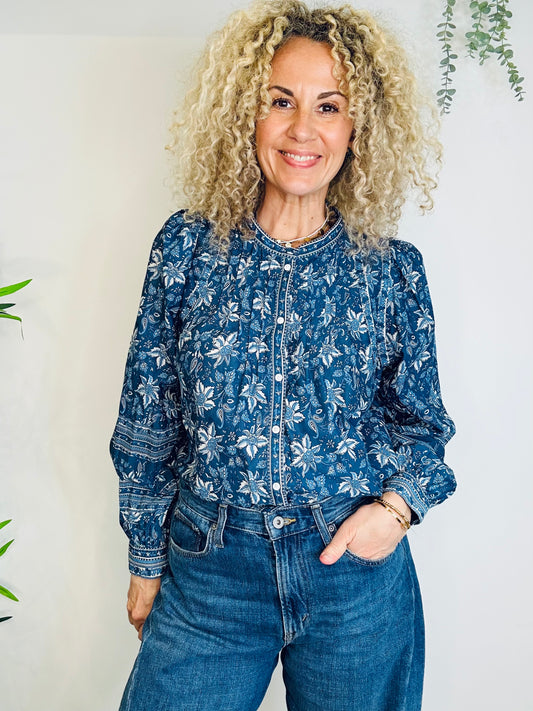 Floral Cotton Shirt - Size 40