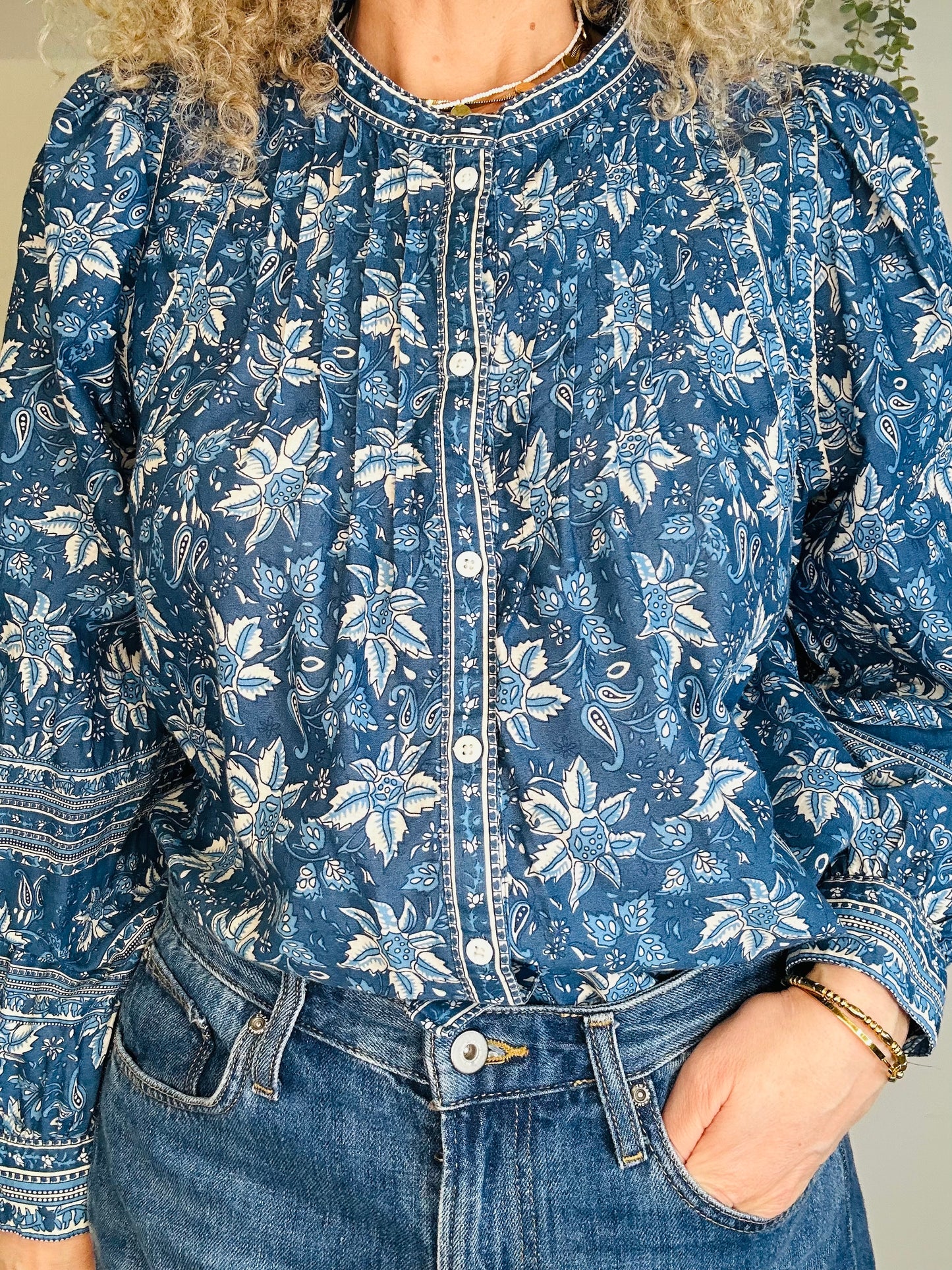 Floral Cotton Shirt - Size 40
