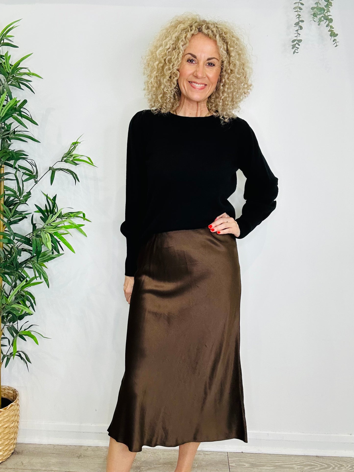 Satin Skirt - Size S