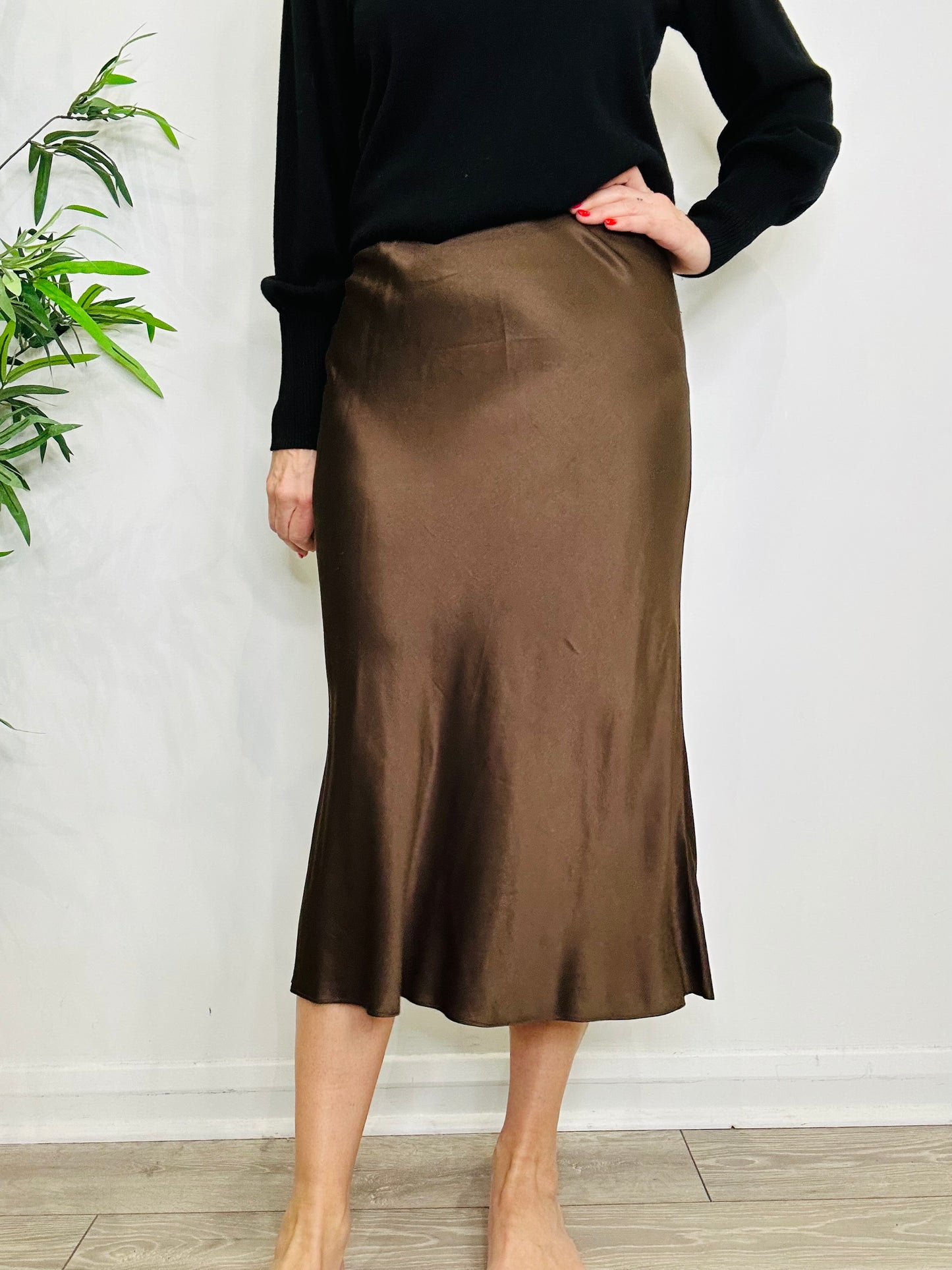 Satin Skirt - Size S