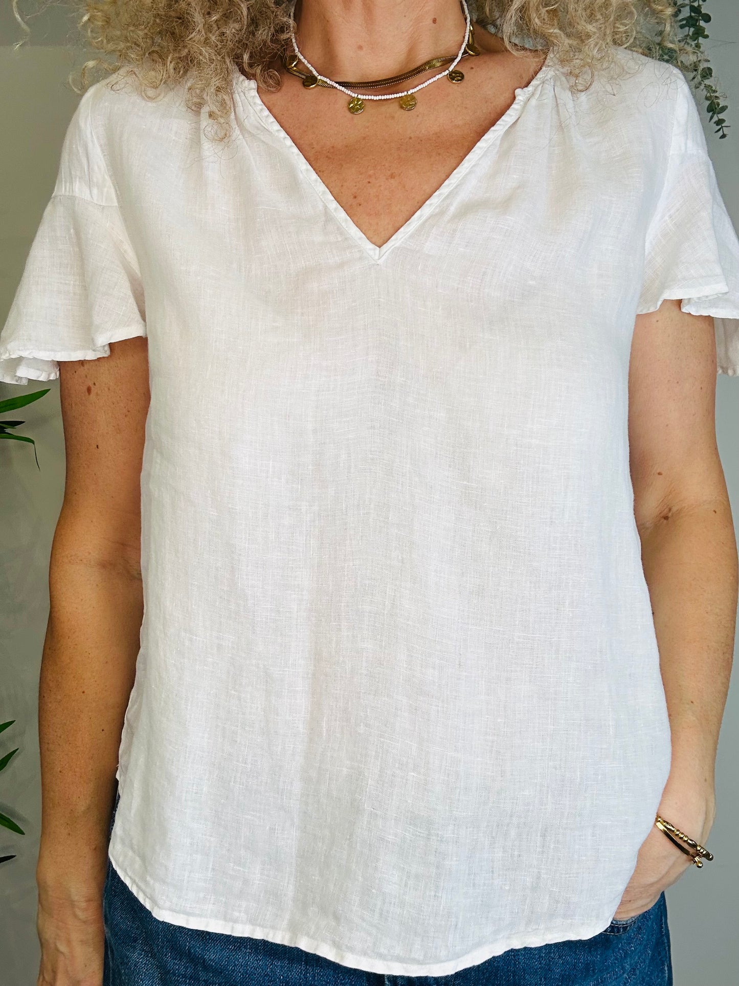 Linen Top - Size XS
