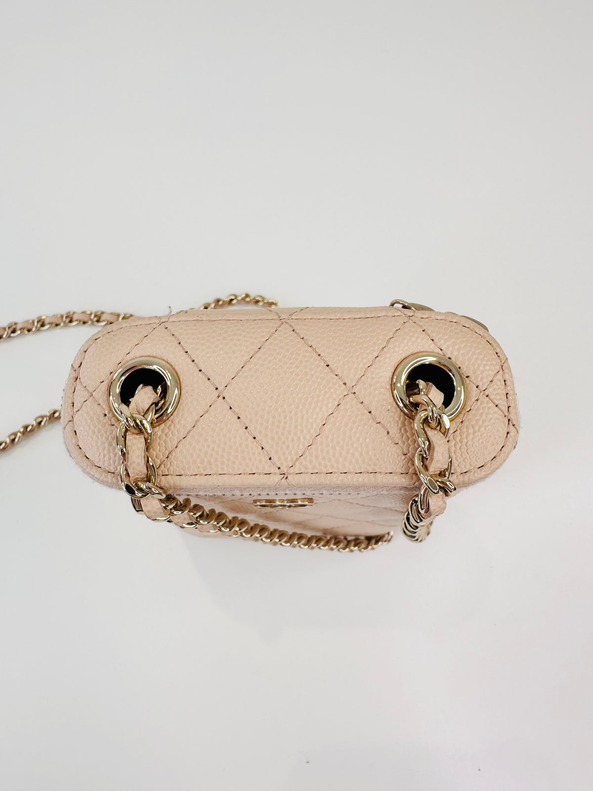 Quilted Caviar Leather Vertical Vanity Case