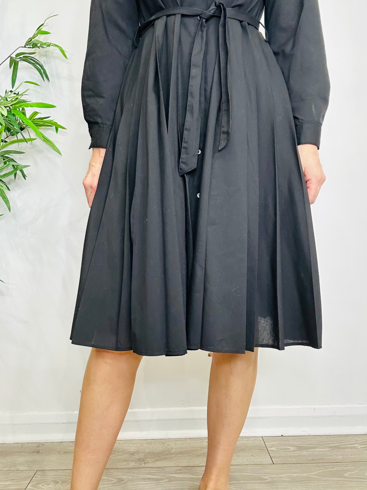 Pleated Cotton Dress - Size 38